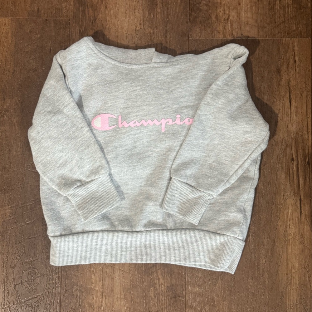 Champion Baby Hoodie Pink Logo - Size 18M